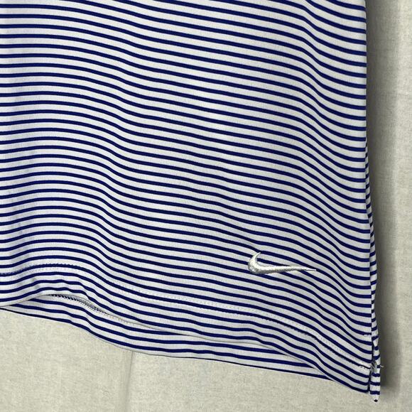Nike Golf Blue White Stripe‎ Sleeveless Polo Large - Picture 6 of 10